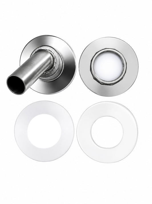 Thru Hull Fitting, 22 mm, 90° Base, Angled Connector, Boltless