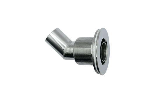 Thru Hull Fitting, 38 mm, 90° Base, Angled Connector, Boltless image 0
