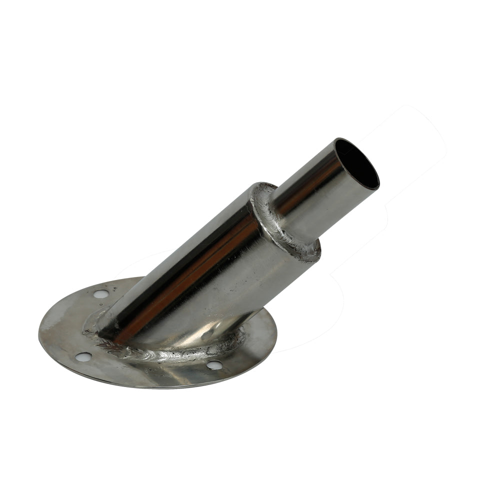 Thru Hull Fitting, 22 mm, 45° Base, Straight Connector with Screws image 1