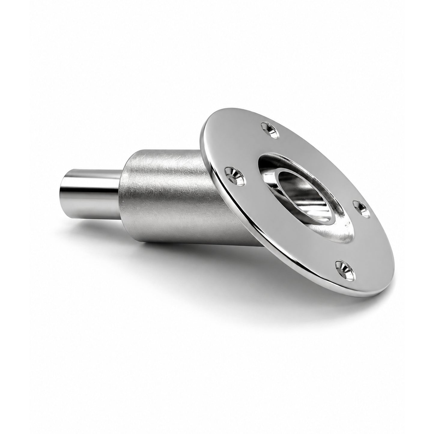 Thru Hull Fitting, 22 mm, 45° Base, Straight Connector with Screws