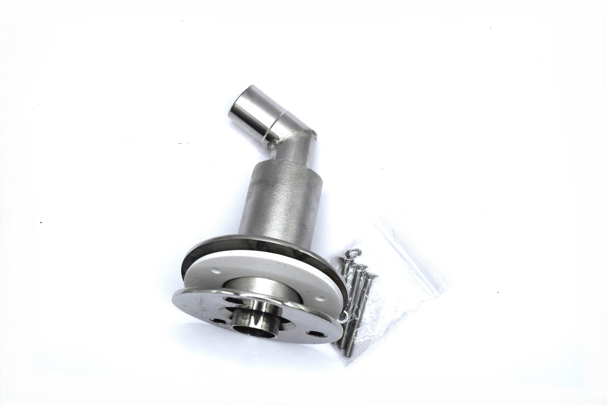 Thru Hull Fitting, 24 mm, 90° Base, Angled Connector, with Screws image 0