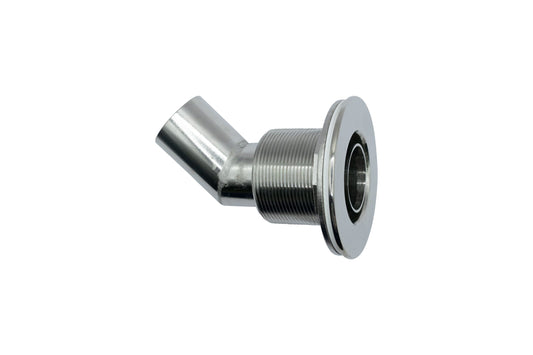 Thru Hull Fitting, 38 mm, 90° Base, Angled Connector, Boltless image 0
