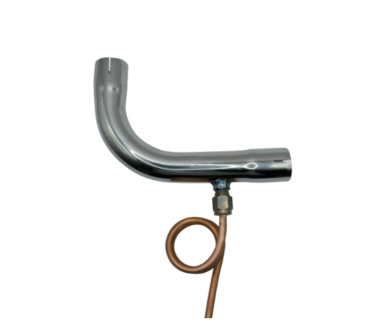 Exhaust Elbow with Drain, 24 mm, Slitted image 0
