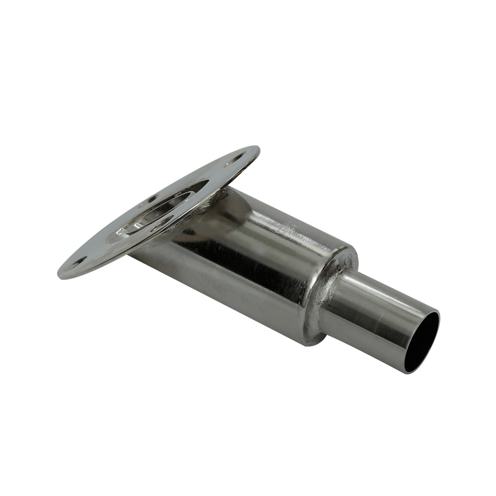 Thru Hull Fitting, 22 mm, 45° Base, Straight Connector with Screws image 0