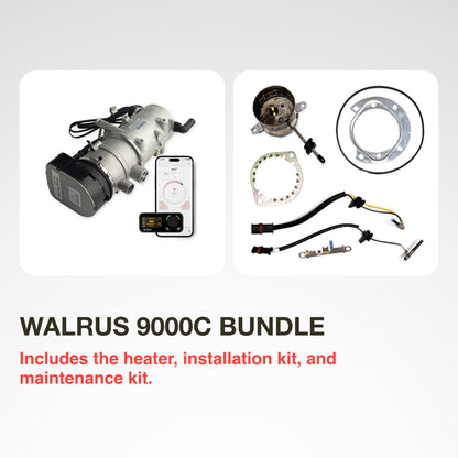 Heater Bundle, WALRUS 9000C/Maintenance Kit, 12V, Diesel, Digital Controller